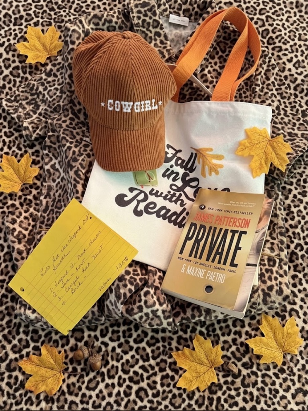 Leopard let's read fall bundle 4 pc nwt dress hat book bag
